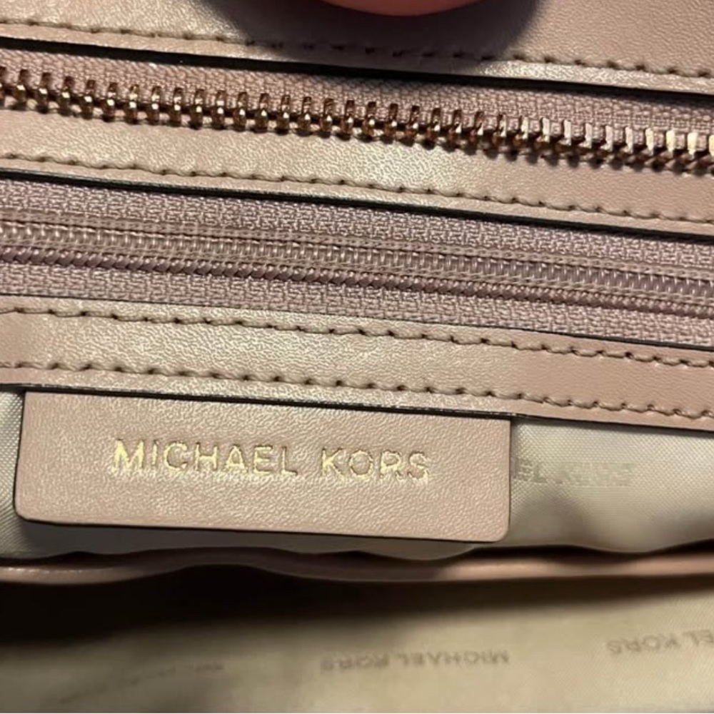 Michael Kors Black and Tan Shoulder Bag (Rose Gold accents) - Picture 4 of 4